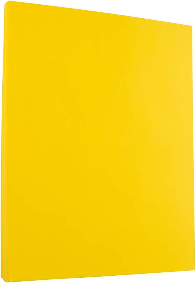 JAM PAPER Colored 24lb Paper - 90 gsm - 8.5 x 11 - Yellow Recycled - 500 Sheets/Ream