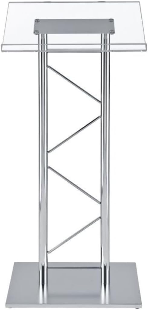 Kingdom KML9CHROME Modern & Stylish Acrylic and Chrome Podium (43.4" Height)