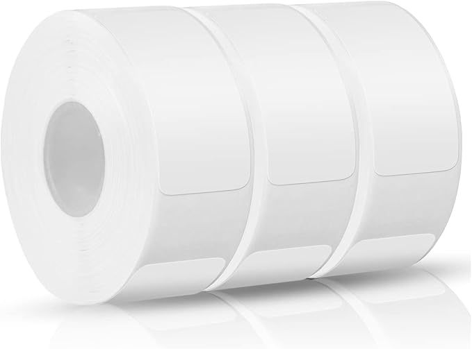 iEager Label Maker Tape, 15mm x 50mm, White Sticker Thermal Paper, Household Storage Labels, Self-Adhesive Label Tape, Set of 3