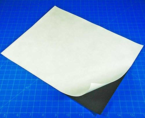 Flexible Steel Vinyl Magnetically-Receptive Sheet | 0.025in Thick | Letter Size 8.5x11 inch | Adhesive Backed Peel and Stick (1)