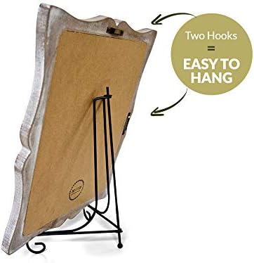 Small Chalkboard Sign with Easel (11x13) + White Liquid Chalk Marker | Hanging or Freestanding Framed Chalkboard with Hand Crafted Sweetheart Frame - Multipurpose | Small Chalkboard Sign