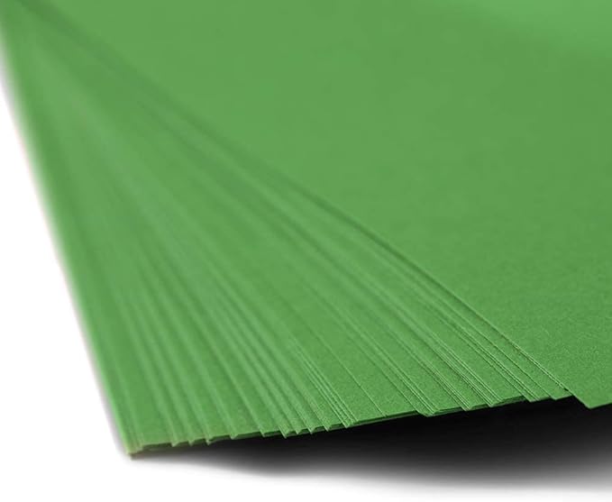 JAM PAPER Colored 24lb Paper - 90 gsm - 8.5 x 11 - Green Recycled - 50 Sheets/Pack
