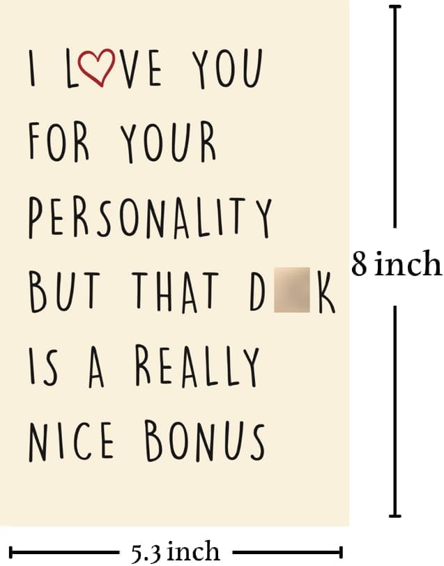 Cheerin Funny Anniversary Card with Envelope - Anniversary Card - Romantic Birthday Cards - Funny Gift for Husband or Boyfriend from Wife or Girlfriend