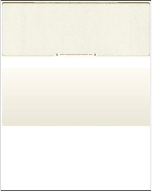 Compuchecks Top Blank Check Paper - 100 Pack, Quick-Books & Laser Printer Compatible - Security Business Checks with Voucher - 8.5" x 11" Gold Diamond