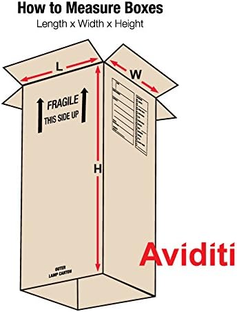 Aviditi AVT6648OUTERDW Telescoping Corrugated Cardboard Box 6 3/4" L x 6 3/4" W x 48" H, Kraft, for Shipping, Packing and Moving (Pack of 15)
