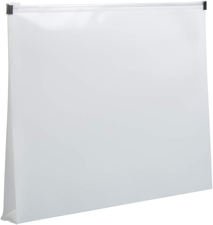 JAM PAPER Plastic Envelopes with Zip Closure - Letter Booklet - 9 3/4 x 13 - White - 12/Pack