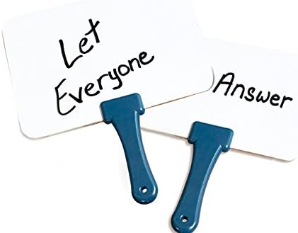 Trainers Warehouse Premium Handheld Whiteboard | Sturdy Double-Sided Dry-Erase Board with Handle | Ideal Teaching Prop for Classrooms & More (5.9" x 7.75")