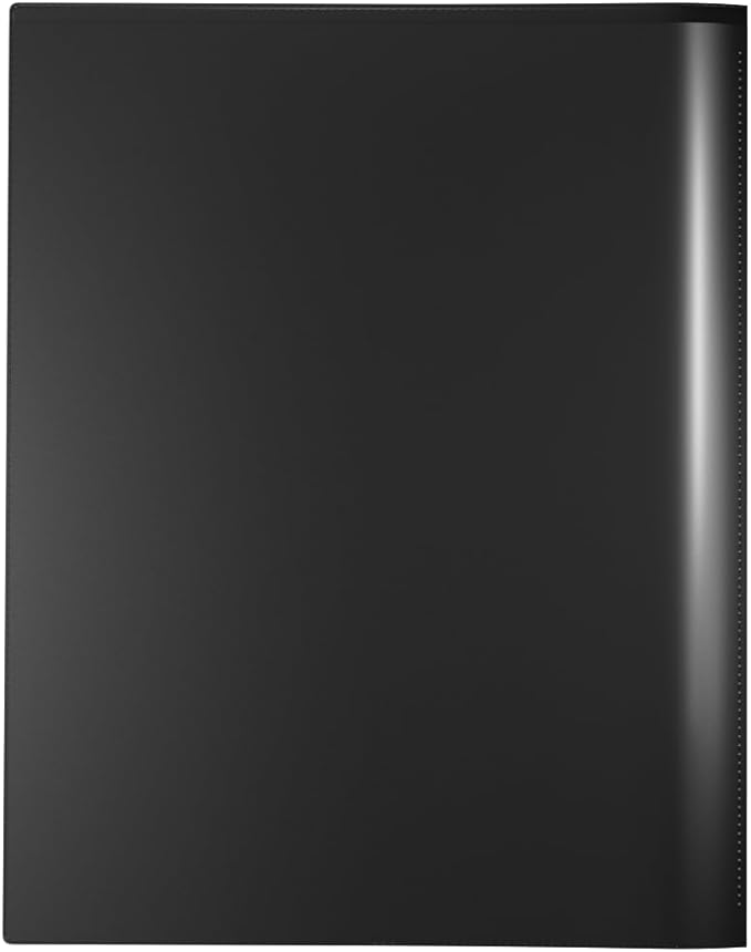 Nicky's Folders® English Communicator, Parent-Teacher Folder, Patented Tear-Resistant Flexible Plastic 2 Inside Pockets, 2 Exterior Sleeves, Letter Size Paper, Single Color(24 Pack) (Black)