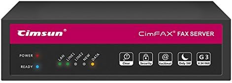 CimFAX T5S Fax Server Two-Port Fax2email Remote login All-in-one Fax System 200 Users Send/Receive Fax from PC/Phone/Mac V.34 High Speed Fax Modem (16GB)