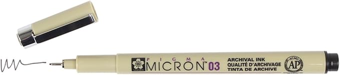 Pigma Sakura Micron - Pigment Fineliners 0.3Mm Black [Pack Of 3]