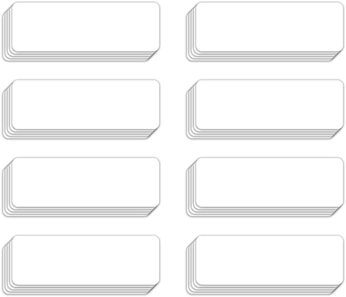 Dry Erase Magnetic Label White Coloured 1 x 3 inch