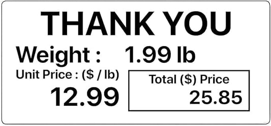 LST-8060 Label 55 x 25 mm, 550 Per Roll, 12 Rolls Per Case