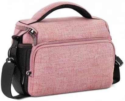DOMISO Camera Bag Case Waterproof Anti-shock Shoulder Bag, Pink