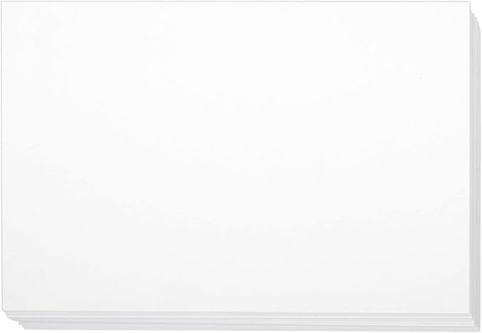 200 Pack White 300 GSM / 110 lb Thick Cardstock Paper - Blank Heavyweight Wedding Invitation Cards for Printing, Flashcards, Postcards - 4x6 inch