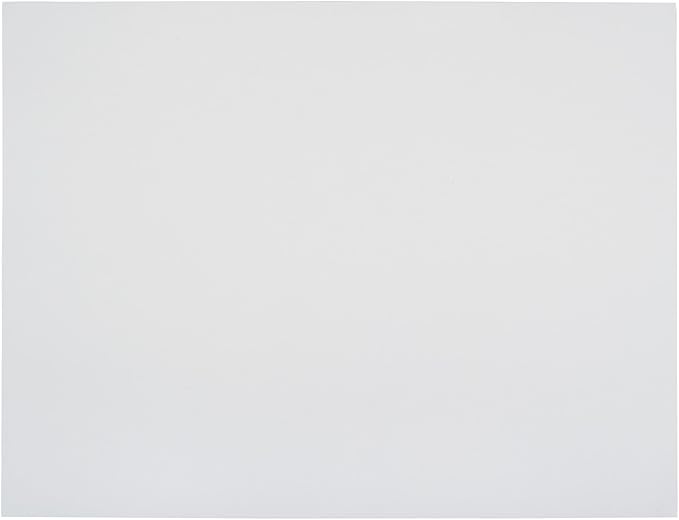 School Smart Railroad Board, 22 x 28 Inches, 4-Ply, White, Pack of 25