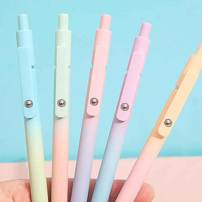 ITAWIXS Aesthetic Gel Ink Pens, 10pcs Fine Point Smooth Writing Pens, Office Desk Accessories, Cute Morandi Pens for journaling School Office Supplies, Gifts for Women and Men