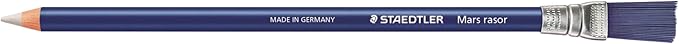 Staedtler Eraser Pencil with Brush, White, Blue, 1 Count (Pack of 1)