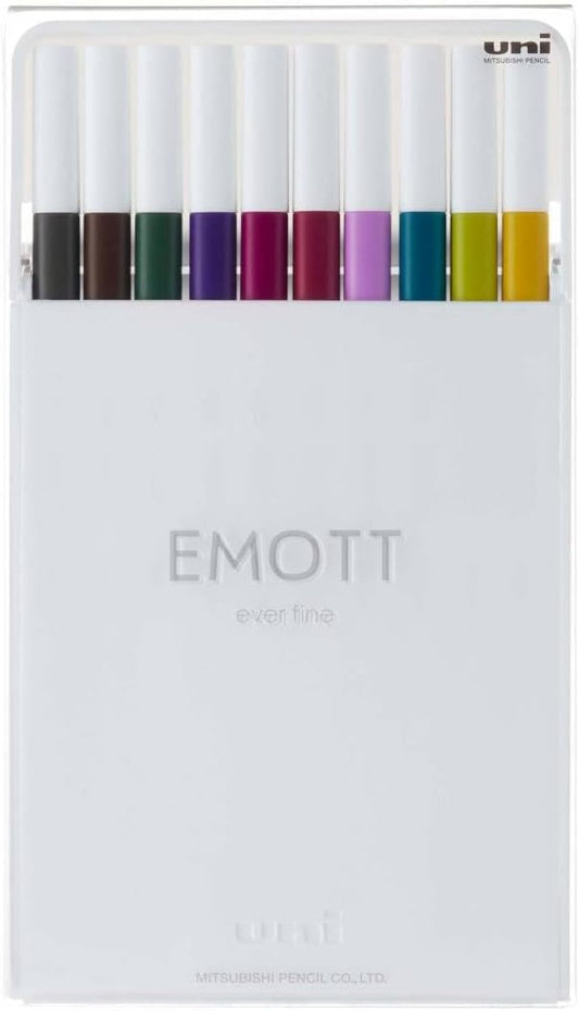 Emott Fineliner Pen Set #3, 10-Colors