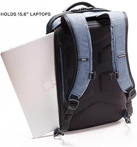 Knack Series 1 Laptop Backpack Travel Set Fits up to 15 Inch - Includes Expandable Packing Insert, and Knack's Insulated Bottle, TSA Approved, Expandable Travel Backpacks (Indigo Blue, Medium)