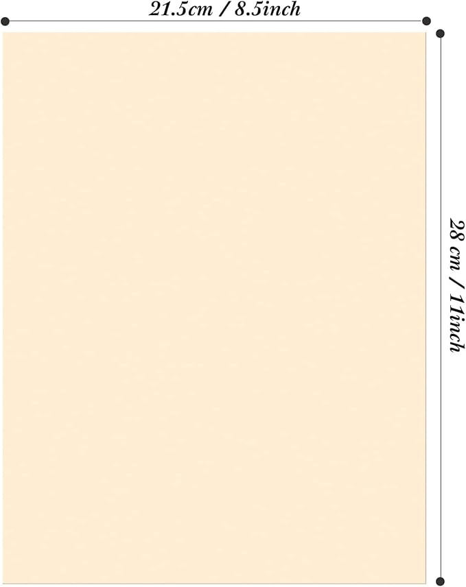 Fainne 150 Sheets Card Stock Paper, 67lb Cover Medium Weight Cardstock, 8.5 x 11 Inch Cream Paper for Crafts, Coloring, Announcements, Printing at School, Office, Home