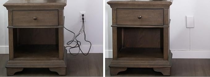 Sleek Socket Original & Patented Ultra-Thin Outlet Concealer with Cord Concealer Kit, Flat Extension Cord with Multi Outlets Power Strip, Ideal for Home Improvement, Hide Bulky and Messy Cords