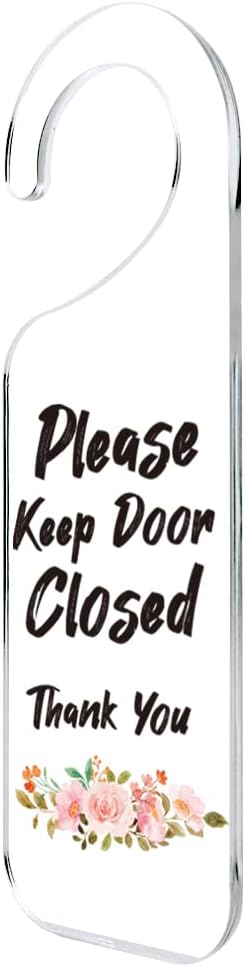 Do Not Disturb Door Sign Engraved Acrylic Hanger Handle Home Decor Acrylic Banner Acrylic Hanging Sign Door Plaque Handmade Office Hanging Sign Please Keep Door Closed