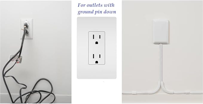 Sleek Socket Original & Patented Ultra-Thin Outlet Concealer with Cord Concealer Kit, Flat Extension Cord with Multi Outlets Power Strip, Ideal for Home Improvement, Hide Bulky and Messy Cords