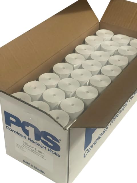 3 x 110 feet x 48 rolls CORELESS BPA Free Thermal Paper Rolls for Zebra iMZ320 thermal receipt printers. 47mm diameter