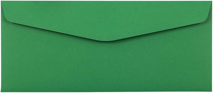 JAM PAPER #10 Business Colored Envelopes - 4 1/8 x 9 1/2 - Green Recycled - 50/Pack
