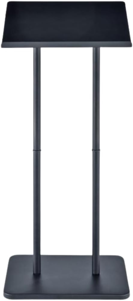 Kingdom KML14B Modern & Professional Black Metal Podium with Metal Top (43.7" Height)
