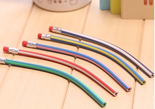 Haawooky 35 Pieces Flexible Soft Pencil Magic Bend Pencils for Kids Children School Fun Equipment
