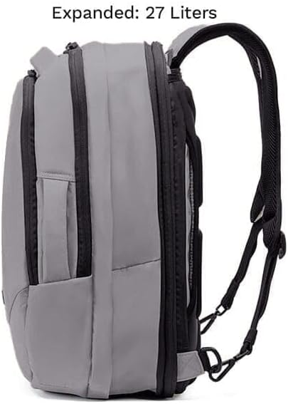 Knack Small Series 2 Laptop Backpack Fits up to 16 Inch Laptops - Knack Bags Carry-On Backpack, TSA Approved, Expandable Travel Backpacks With 2 Day Outfit Capacity, Alloy Gray