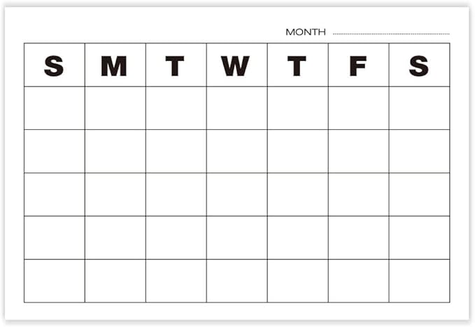 GEEKBEAR Dry Erase Refrigerator Calendar with 3 Markers - Attachable to Any Fridge with Special Suction Cups - Monthly and Weekly Designs, Acrylic - 15.7" x 10.6" (01. Basic, Monthly)