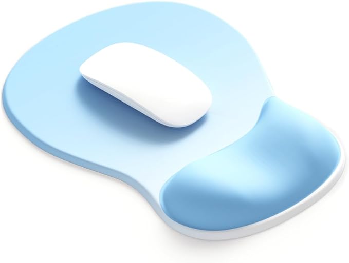 ErgoComfort Gel Wrist Rest Mouse Pad-Ergonomic Office Mousepad with Wrist Support-Non-Slip, Design Desk Accessories Mat for Home&Game Decor (06Sky Rest)