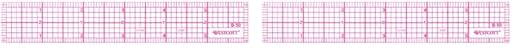 Westcott 8ths 6-Inch Beveled Transparent Ruler (B-50), Clear (Pack of 2)