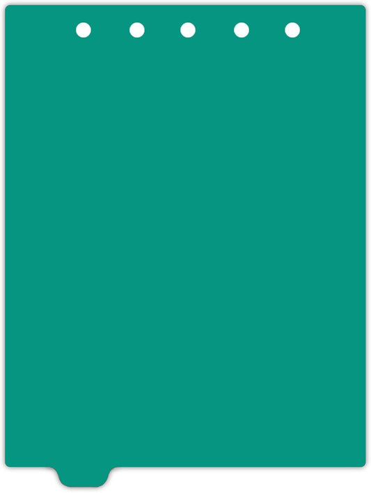 Carstens - Heavy Duty Plastic Ring Binder Dividers, Bottom Tab, 1/9 Cut, Tab 2 Position, US Letter, Turquoise, Pack of 10, (2619-02) - Ideal Medical Chart Dividers or Index Tabs for 3 Ring Binders