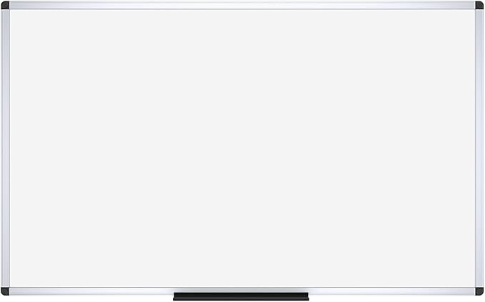 VIZ-PRO Dry Erase Board/Whiteboard, 60 x 48 Inches, Wall Mounted Board for School Office and Home 5' x 4'