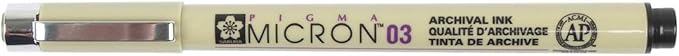 Pigma Sakura Micron - Pigment Fineliners 0.3Mm Black [Pack Of 3]
