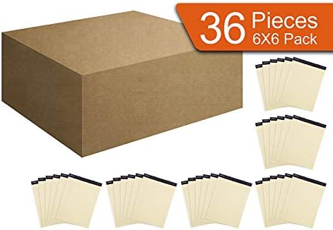 Mintra Office Legal Pads, ((xPremium, 8.5in x 11in, Wide (Canary), 36pk (6-6pks)), Wide Ruled, 50 Sheets per Notepad, Micro perforated Writing Pad, Notebook Paper for School, College, Office, Work