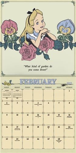Alice in Wonderland Calendar 2025 - Deluxe 2025 Alice in Wonderland Wall Calendar Bundle with Over 100 Calendar Stickers (Tim Burton Gifts, Office Supplies)
