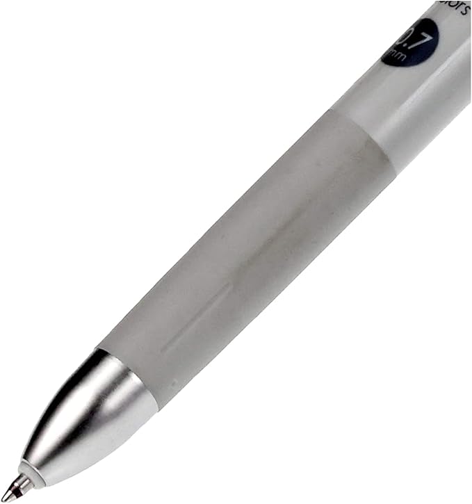 Zebra Zbra 3 Color Ballpoint Pen, Blen 3C 0.7mm, Gray Body (B3A88-GR)