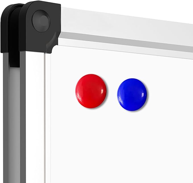 XBoard Magnetic Whiteboard 36 x 24 Inch, Dry Erase White Board for Wall with Marker Tray 3' x 2' | Aluminum Frame Message Presentation Board for Home School & Office