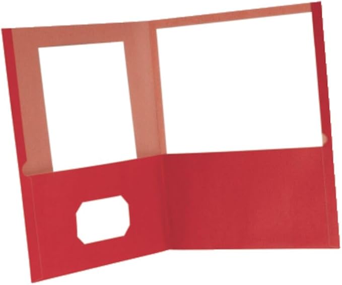 Oxford Earthwise by Oxford Twin Pocket Folders, Letter Size, Red, 25 per Box (78511)
