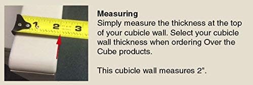 The Original Over the Cube - Quality Aluminum, Changeable Cubicle Nameplate Holder, Black Base, and Black Name Plate Holder, 8" x 2" (3" Cubicle Wall Depth) - Made in The USA