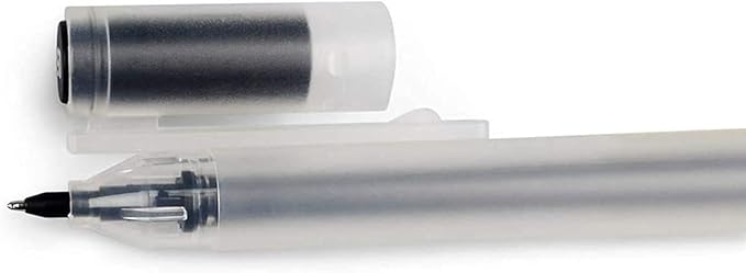 Japanese Style Gel Ink Pens 0.5mm Black Fine Ballpoint Maker Pen for Office School Stationery Supply,Pack of 12,Black