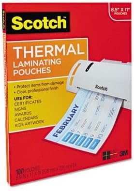 Scotch Thermal Laminating Pouches Premium Quality, 5 Mil Thick for Extra Protection, 20 Pack Photo Size Laminating Sheets, Our Most Durable Lamination Pouch, 3.7 x 5.2 inches, Clear (TP5902-20)