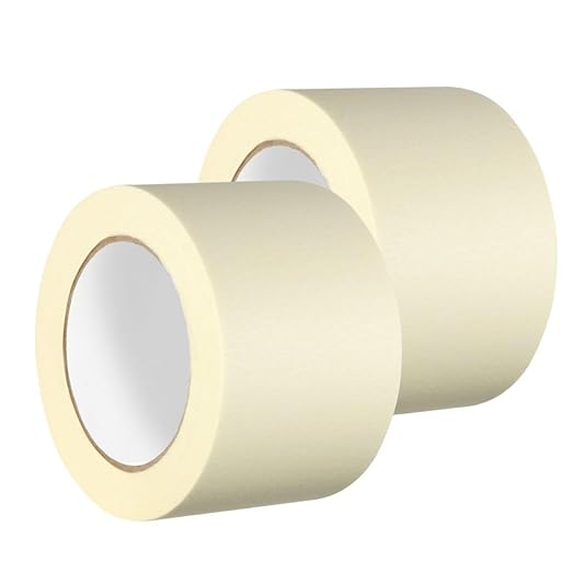 GTSE Wide Masking Tape, 3 inches x 55 Yards (164 ft), Multi-Surface Adhesive Painting Tape, 2 Rolls