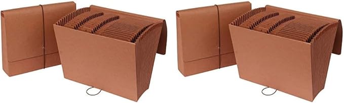 Pendaflex 21 Pocket A-Z Expanding File, Letter Size, Red Rope (75711) (Pack of 2)