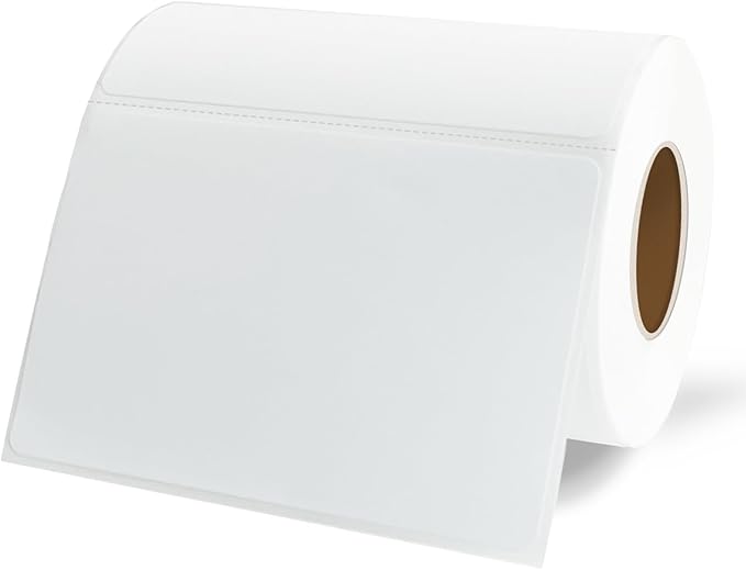 Name Tag Stickers,3.5" x 2.25" White Labels,Waterproof/Oil/Tear Resistant/Ink Won't Smudge (260pcs,1 Roll)