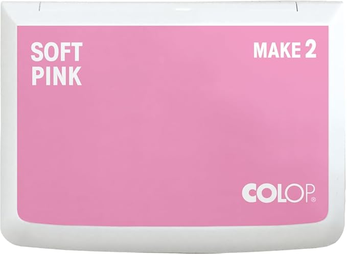 COLOP Make Series, Ink Stamp Pads, with Non-Toxic Premium Ink, Water-Based Acid-Free (Soft Pink, Make 2-2-3/4" x 4-1/4")